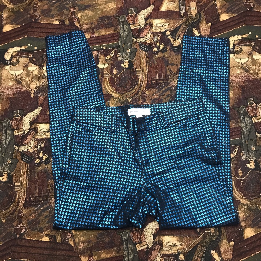 Super cute ON Pixie teal & black ankle pants